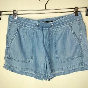 Banana Republic Chambray Shorts Drawstring Elastic Waist